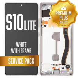 [LCD-S10L-WF-SP-WH] LCD Assembly for Samsung Galaxy S10 Lite With Frame - White (Service Pack)