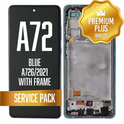 [LCD-A726-WF-SP-BL] LCD Assembly for Galaxy A72 5G (A726/2021) with Frame - Blue (Service Pack)+btry