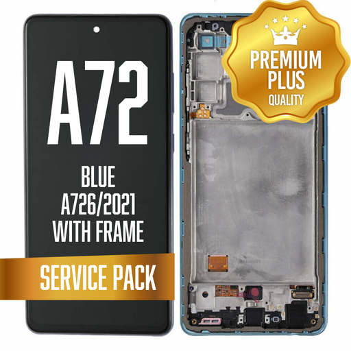 [LCD-A726-WF-SP-BL] LCD Assembly for Galaxy A72 5G (A726/2021) with Frame - Blue (Service Pack)+btry