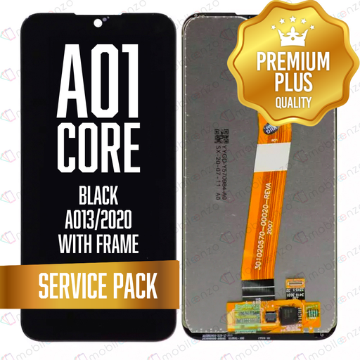 [LCD-A013-WF-SP-BK] LCD Assembly for Galaxy A01 Core (A013/2020) with Frame - Black (Service Pack)