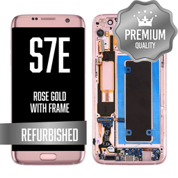 [LCD-S7E-WF-ROGO] LCD for Samsung Galaxy S7 Edge With Frame - Rose Gold (Refurbished)