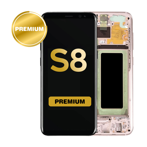 [LCD-S8-WF-GO] OLED Assembly for Samsung Galaxy S8 (G950) with Frame Gold (Premium)