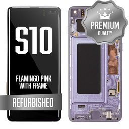 [LCD-S10-WF-PN] LCD for Samsung Galaxy S10 With Frame Flamingo Pink (Refurbished)