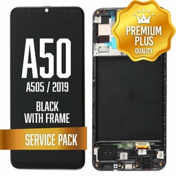 [LCD-A505-WF-SP-BK] LCD Assembly for Galaxy A50 (A505 / 2019) with Frame - Black (Service Pack)