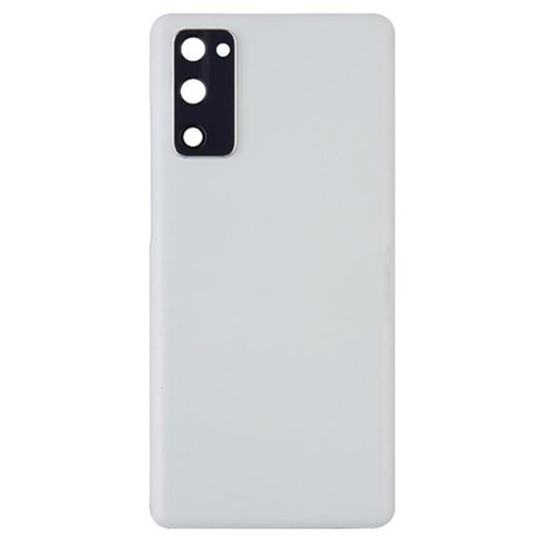 [SP-S20FE-BCV-WH] Back Cover Glass With Camera Lens For Samsung Galaxy S20 FE 5G (No Logo) (White)