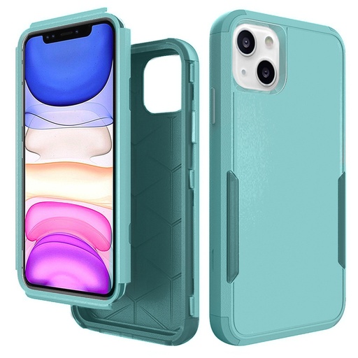 [CS-I13-SLD-TEDTE] Commander Combo Case for IPhone  13 (6.1) - Teal & Dark teal