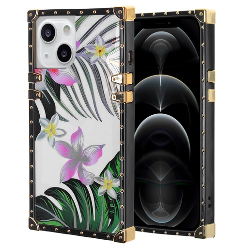 [CS-I13-LT-MONS] Luxury Trunk Case for Iphone 13 - Monstera