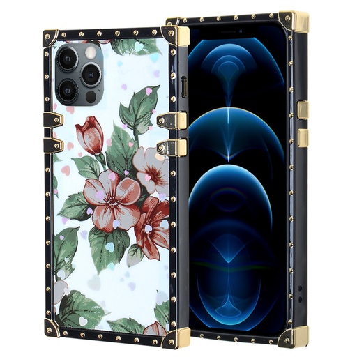 [CS-I13P-LT-BQ] Luxury Trunk Case for Iphone 13 Pro - Bouquet
