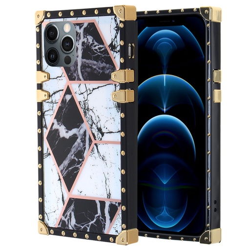 [CS-I13P-LT-MRBK] Luxury Trunk Case for Iphone 13 Pro - Marble Black