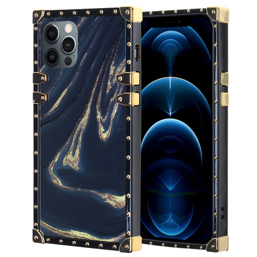 [CS-I13P-LT-BRWV] Luxury Trunk Case for Iphone 13 Pro  - Brown Wave