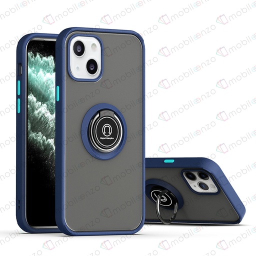 [CS-I13M-MTR-NBL] Matte Ring Case for iPhone 13 Mini - Dark Blue