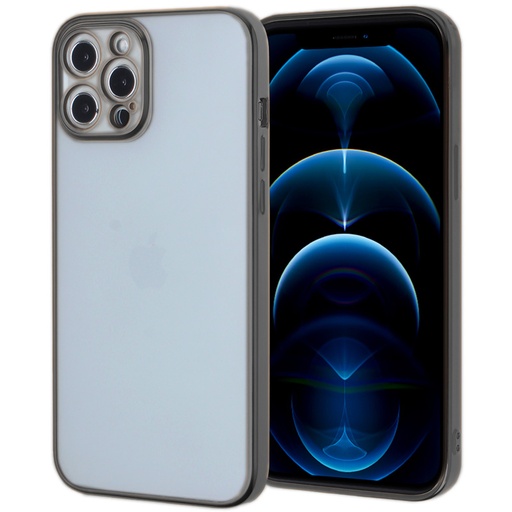 [CS-I13PM-MCC-BK] Matte Clear Color Edge Case for iPhone 13 Pro Max - Black