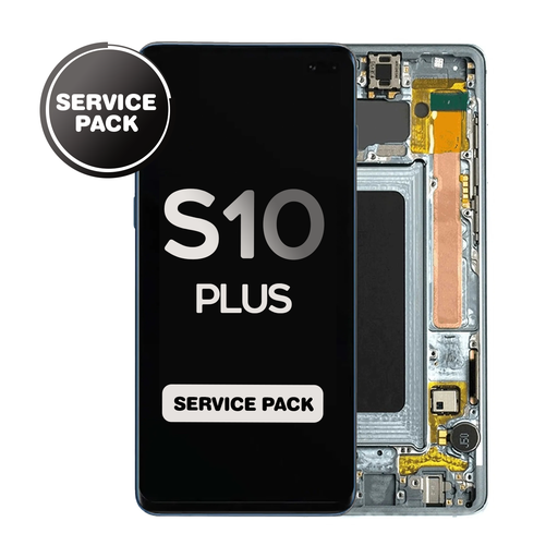 [LCD-S10P-WF-SP-PBL] OLED Assembly for Samsung Galaxy S10 Plus (G975) with Frame - Prism Blue (Service Pack)