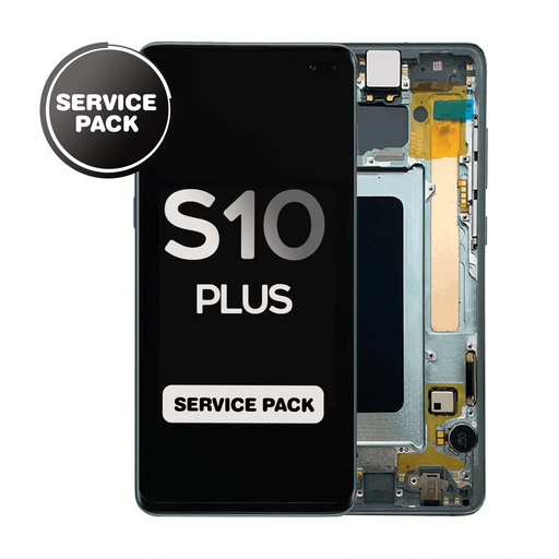 [LCD-S10P-WF-SP-PGR] OLED Assembly for Samsung Galaxy S10 Plus (G975) with Frame - Prism Green (Service Pack)