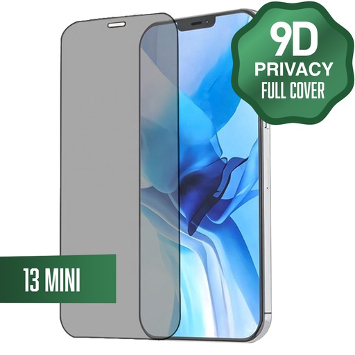[TG-I13M-PRV-9D] 9D Privacy Tempered Glass for iPhone 13 Mini (5.4") (1 Pc.)