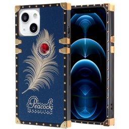 [CS-I13-LBT-DBL] Luxury Beautiful Trunk Case for Iphone 13 - Dark Blue