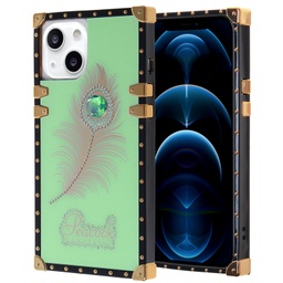 [CS-I13-LBT-LGR] Luxury Beautiful Trunk Case for Iphone 13 - Light Green