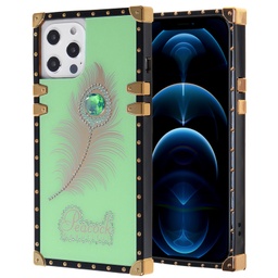 [CS-i13P-LBT-LGR] Luxury Beautiful Trunk Case for Iphone 13 Pro - Light Green