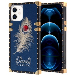 [CS-I12-LBT-DBL] Luxury Beautiful Trunk Case for Iphone 12 - Dark Blue