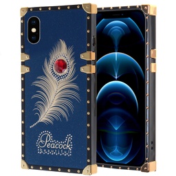 [CS-IXSM-LBT-DBL] Luxury Beautiful Trunk Case for Iphone Xs Max - Dark Blue