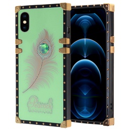 [CS-iXSM-LBT-LGR] Luxury Beautiful Trunk Case for Iphone Xs Max - Light Green