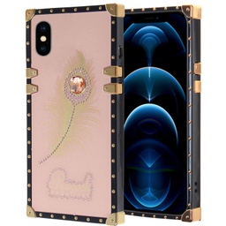 [CS-iXSM-LBT-ROGO] Luxury Beautiful Trunk Case for Iphone Xs Max - Rose Gold