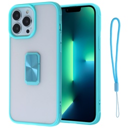 [CS-I13-CST-TE] Clear color Edge Case with Strap for Iphone 13 -Teal