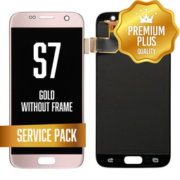 [LCD-S7-SP-GO] LCD for Samsung Galaxy S7 Without Frame - Gold (Service Pack)