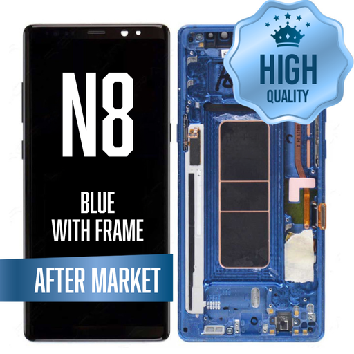 [LCD-N8-WF-HQ-BL] OLED Assembly for Samsung Galaxy Note 8 (N850) With Frame - Blue (Aftermarket - OLED Assembly)