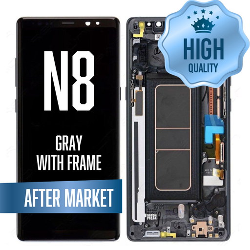 [LCD-N8-WF-HQ-GY] OLED Assembly for Samsung Galaxy Note 8 (N850) With Frame - Gray (Aftermarket - OLED Assembly)