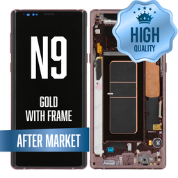 [LCD-N9-WF-HQ-GO] LCD for Samsung Galaxy Note 9 With Frame - Gold (High Quality)