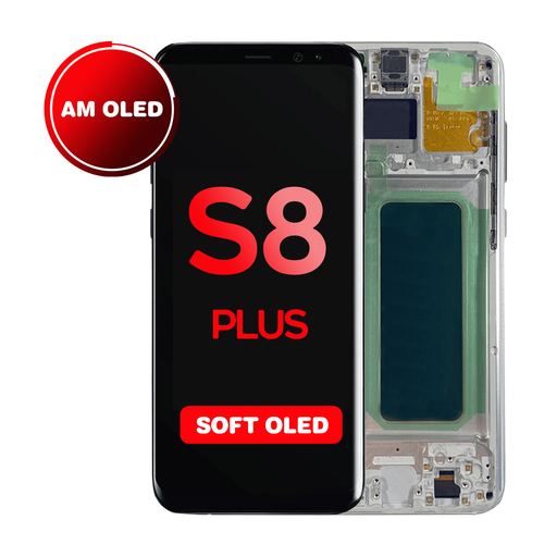 [LCD-S8P-WF-HQ-SI] OLED Assembly for Samsung Galaxy S8 Plus (G955) with Frame - Silver (Aftermarket - OLED)