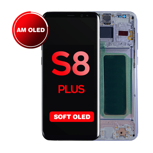[LCD-S8P-WF-HQ-VG] OLED Assembly for Samsung Galaxy S8 Plus (G955) with Frame - Violet/Gray (Aftermarket - OLED)
