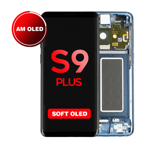 [LCD-S9P-WF-HQ-BL] OLED Assembly for Samsung Galaxy S9 Plus (G965) with Frame - Blue (Aftermarket - OLED)