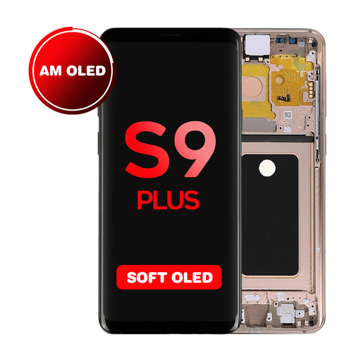 [LCD-S9P-WF-HQ-GO] OLED Assembly for Samsung Galaxy S9 Plus (G965) with Frame - Gold (Aftermarket - OLED)