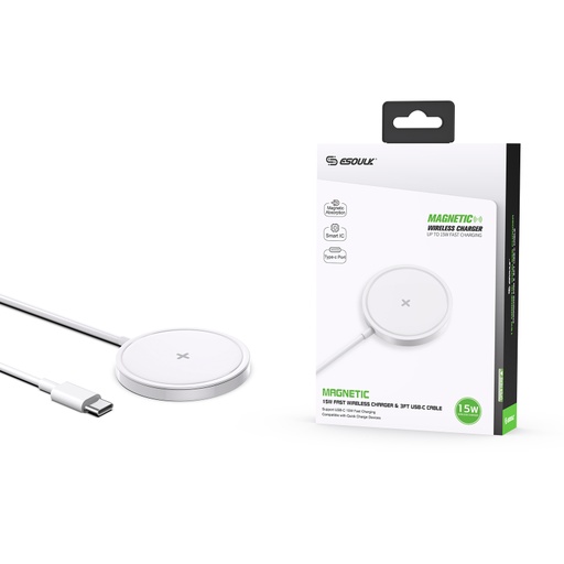 [ACE-EW07-WH] Esoulk 15W Magnetic Fast Wireless Charger