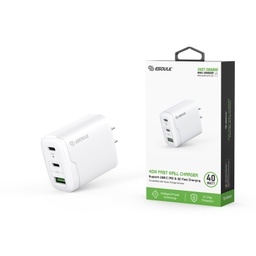 [AC-EA18P-WH] Esoulk 40W Fast Wall Charger - White