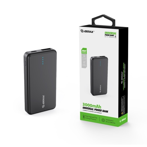 [ACE-EP24-BK] Esoulk Universal Power Bank 3000 mAh - Black