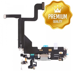 [SP-I13P-CD-SI] Charging Port Flex Cable for iPhone 13 Pro - Silver (Premium)