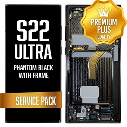 [LCD-S22U-WF-SP-BK] OLED Assembly for Samsung Galaxy S22 Ultra With Frame - Phantom Black (Service Pack)