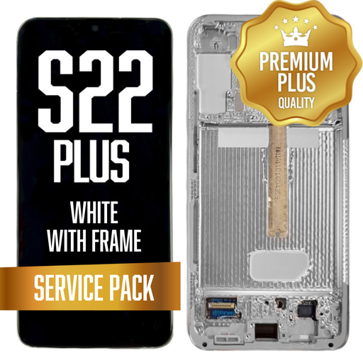 [LCD-S22P-WF-SP-WH] OLED Assembly for Samsung Galaxy S22 Plus With Frame - White (Service Pack)