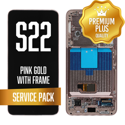 [LCD-S22-WF-SP-PNGO] OLED Assembly for Samsung Galaxy S22 With Frame - Pink Gold (Service Pack)