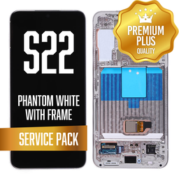 [LCD-S22-WF-SP-WH] OLED Assembly for Samsung Galaxy S22 With Frame - White (Service Pack)