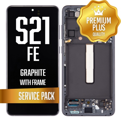[LCD-S21FE-WF-SP-GY] OLED Assembly for Samsung Galaxy S21 FE 5G With Frame - GRAPHITE GRAY (Service Pack)
