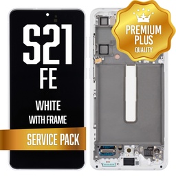 [LCD-S21FE-WF-SP-WH] OLED Assembly for Samsung Galaxy S21 FE 5G With Frame - WHITE (Service Pack)