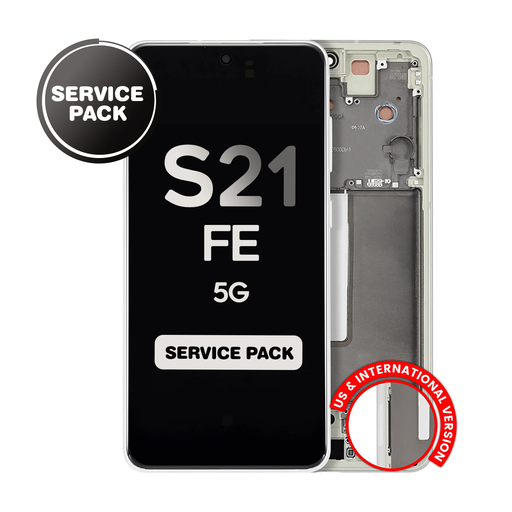 [LCD-S21FE-WF-SP-GR] OLED Assembly for Samsung Galaxy S21 FE 5G (G990) with Frame - OLIVE GREEN (Service Pack)