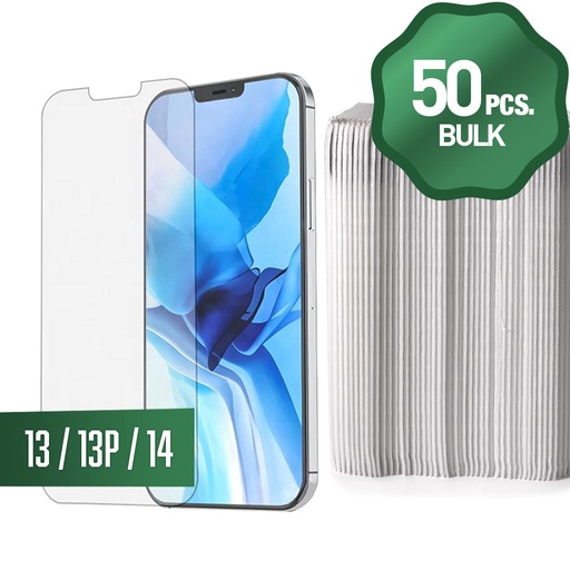 [TG-I13-50] Clear Tempered Glass for iPhone 16e / 14 / 13 / 13 Pro (6.1") (50 Pcs)