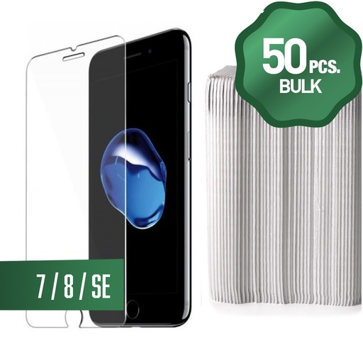 [TG-I7-50] Clear Tempered Glass for iPhone 7 / 8 / SE (50 Pcs)