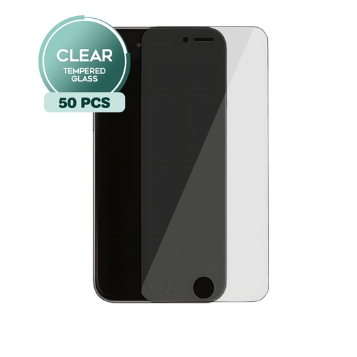 [TG-I7-CL50] Clear Tempered Glass for iPhone SE (2020 / 2022) / iPhone 8 / iPhone 7 (50 Pcs)