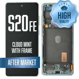 [LCD-S20FE-HQ-MT] OLED Assembly for Samsung Galaxy S20 FE 4G / 5G With Frame - Cloud Mint (High Quality)